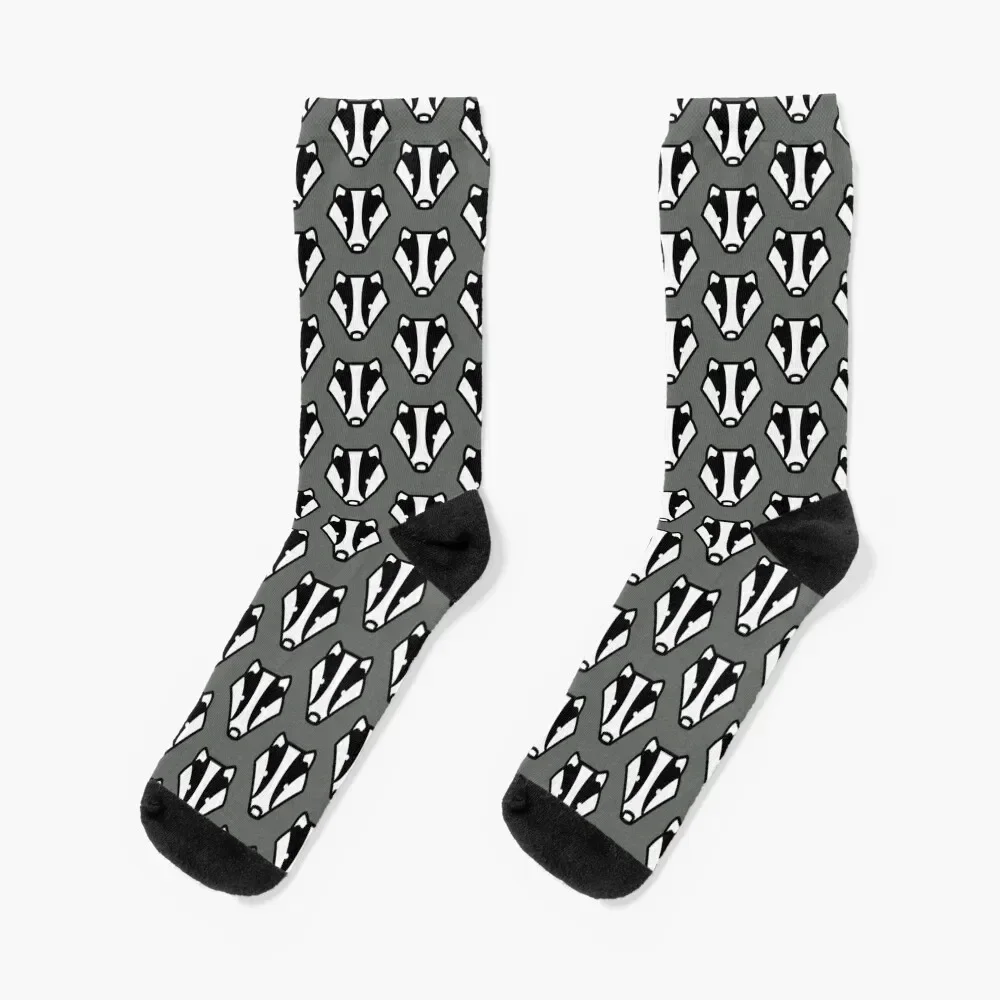 Badger badger badger grey and black design Socks sheer Stockings Wholesale funny gift Socks Women Men's