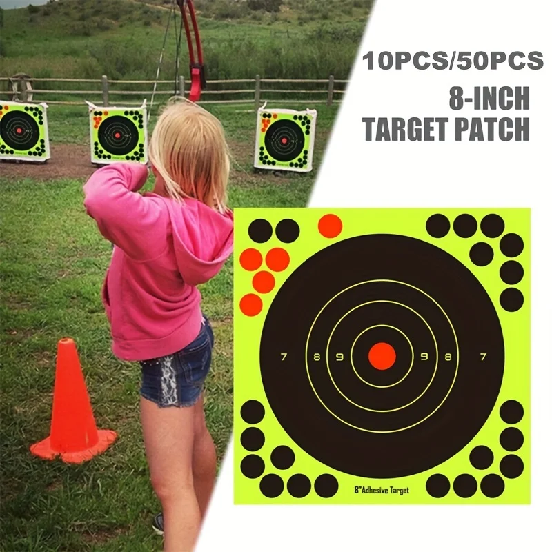 

10-50pcs Gun Shooting Target Stickers - Perfect for Archery, Hunting & Camping!