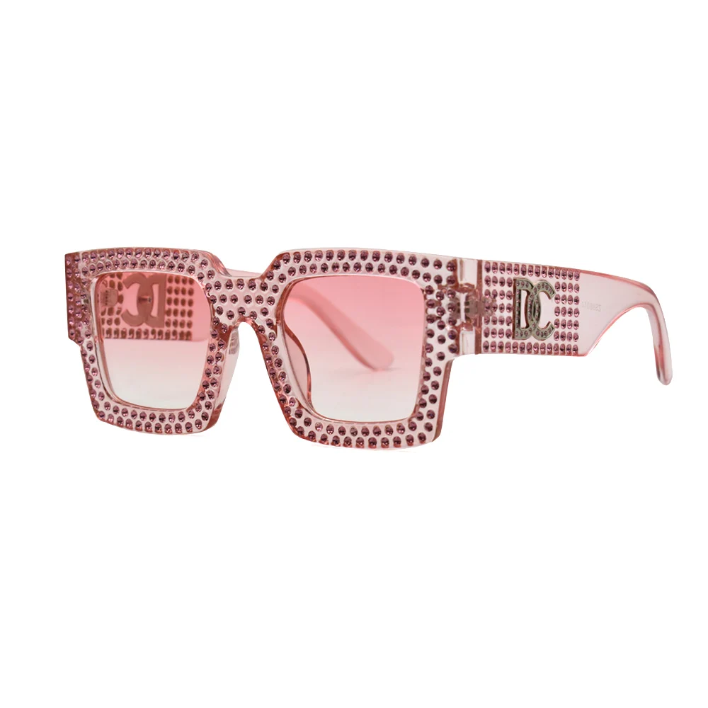 

Luxury Women Square Rhinestone Sunglasses Fashion Gradient Retro Sun Glasses Brand Designer Outdoor Eyewear UV400 Gafas De Sol