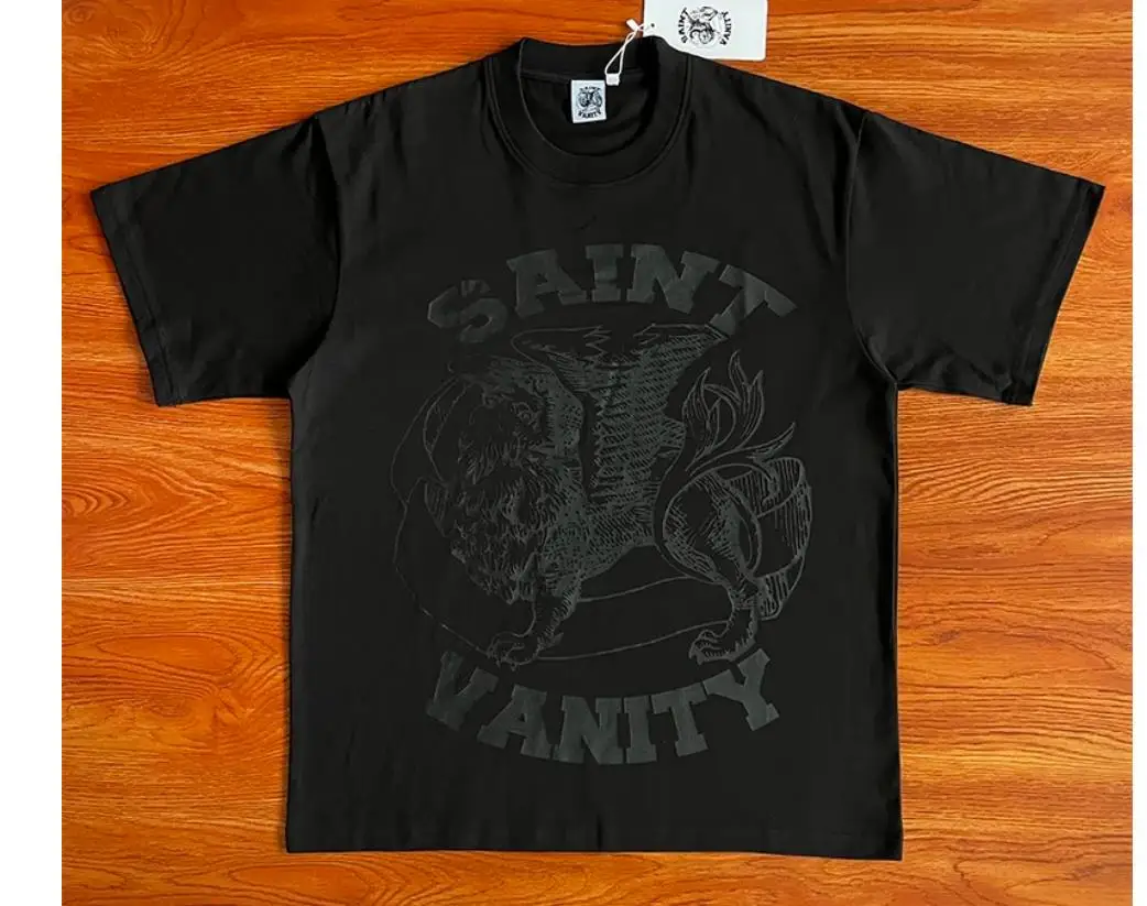 

2026 SAINT VANITY Letter Print Casual Short Sleeve T-Shirt TX1668