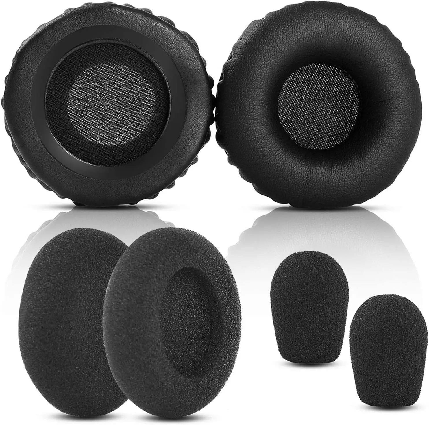 B Ear Pads Foam Compatible with VXI BlueParrott B250-XT Plus B250XT B150 Headset Replacement Ear/Mic Cushion Kit 6 Pcs (Style 1)