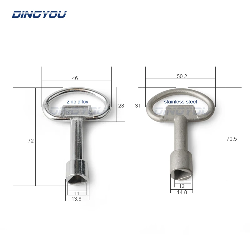 MS705 cam lock keys, triangular lock cylinder, flat‑key lock, lock for distribution box, switch cabinet lock, fire hydrant lock,