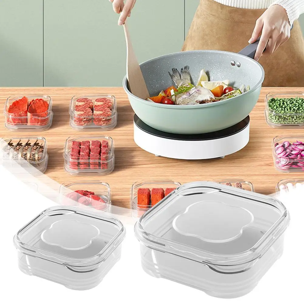 3pcs Meat Preservation Box Antibacterial Meat Food Keeping Box Dedicated Fresh Grade Classification Sealed H1Z5