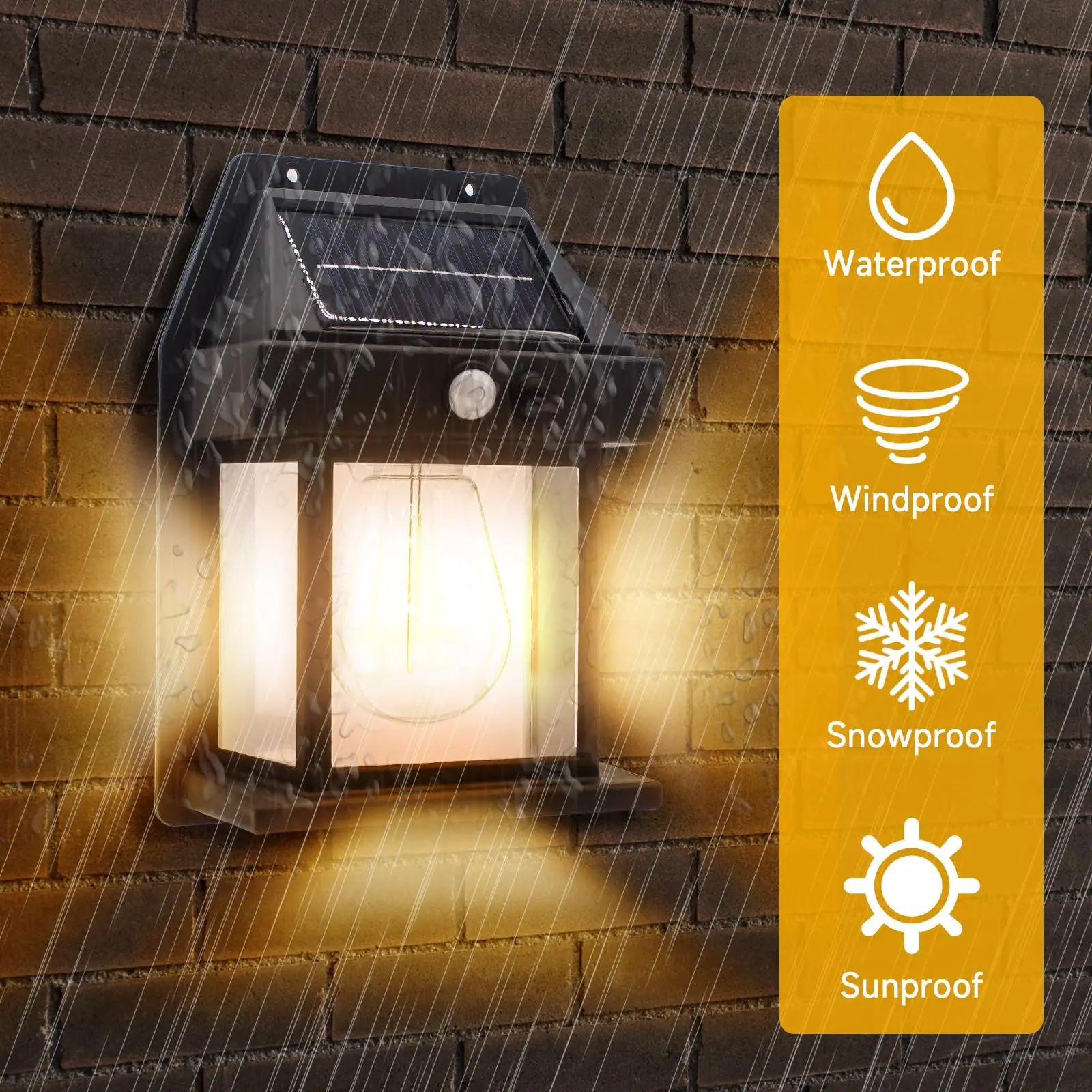 Powerful Outdoor Solar LED Street Light Waterproof Solar Lamp Garden Yard Pathway Wall Decoration External Lighting Fixture image 6