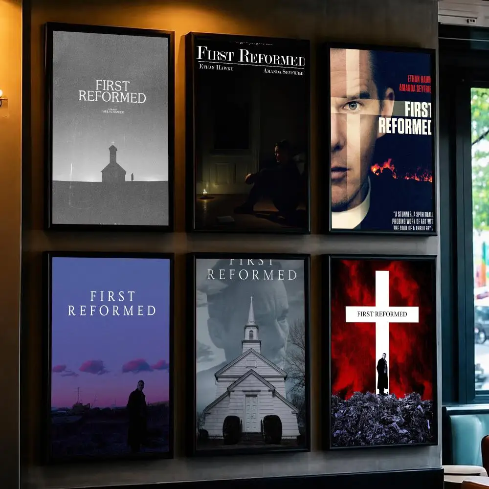 classic movie F-First Reformed-D Poster Minimalist Wall Sticker for Cafe Office Bar Home Decor and Gift