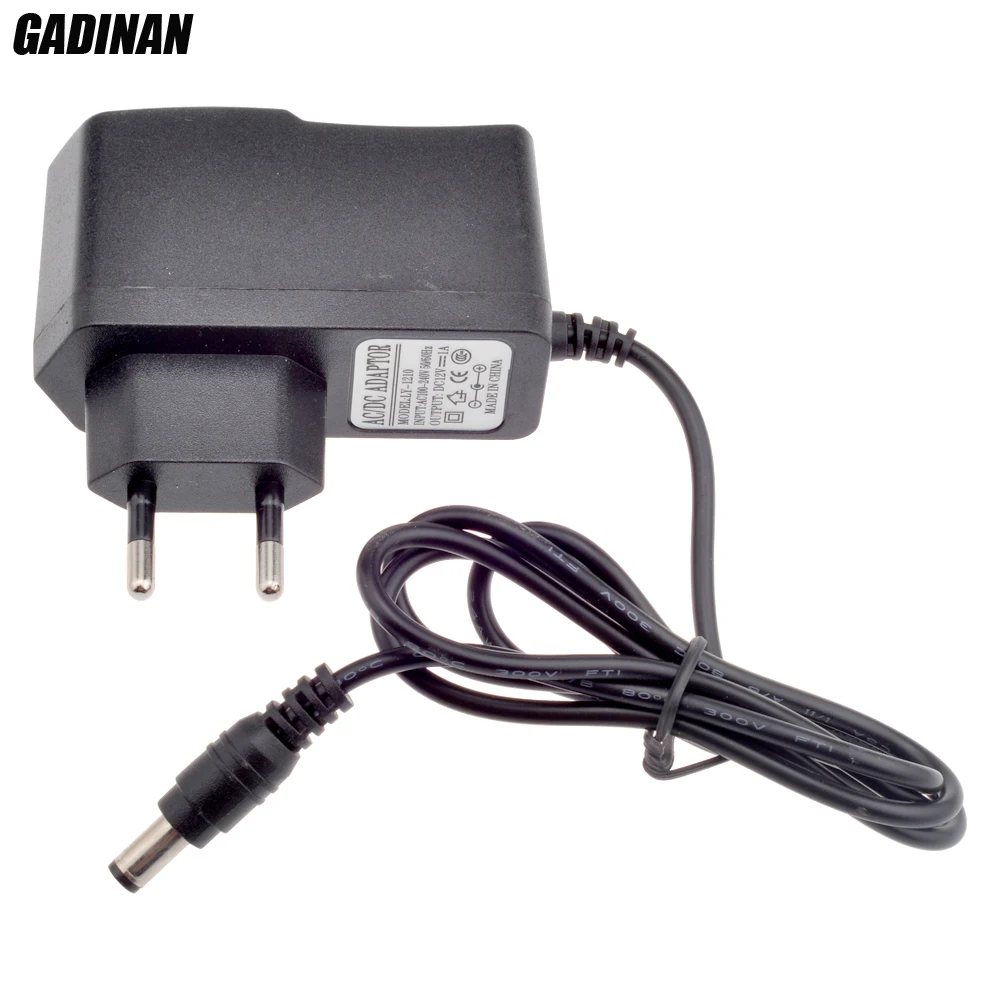 Gadinan EU/US/AU/UK 5.5mm * 2.1mm Spina opzionale 100V-240V AC 50/60Hz 0.3A 12V 1A Per spina adattatore per telecamera CCTV/telecamera IP