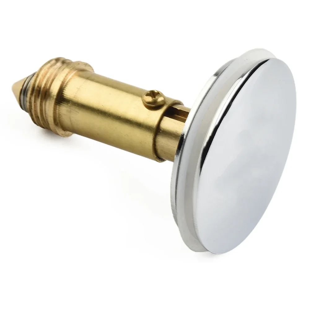 Achieve a Leak proof Seal with Chrome Sink Push Button Click Clack Plug+Spring Bolt for 38mm Tap Up Basin Waste