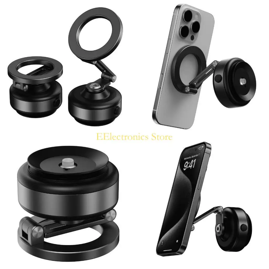

B03C Secure Car Windshield Grip Vent Phone Bracket Magnetic Stand Vacuum Suction 360 Degree Rotation Adjustable Viewing Angle
