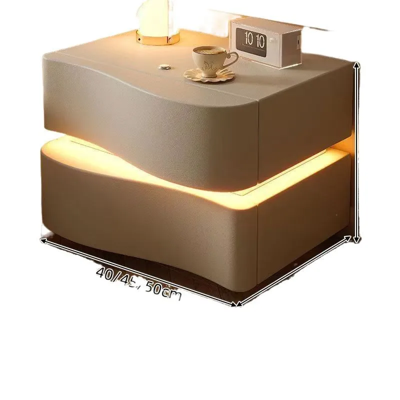 

Cream bedside table bedroom home new modern simple premium solid wood bedside
