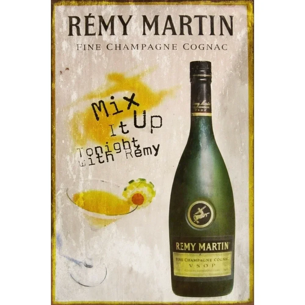 Remy Martin Champagne Cognac Vintage Retro Metallschild | Ideales Bardekor