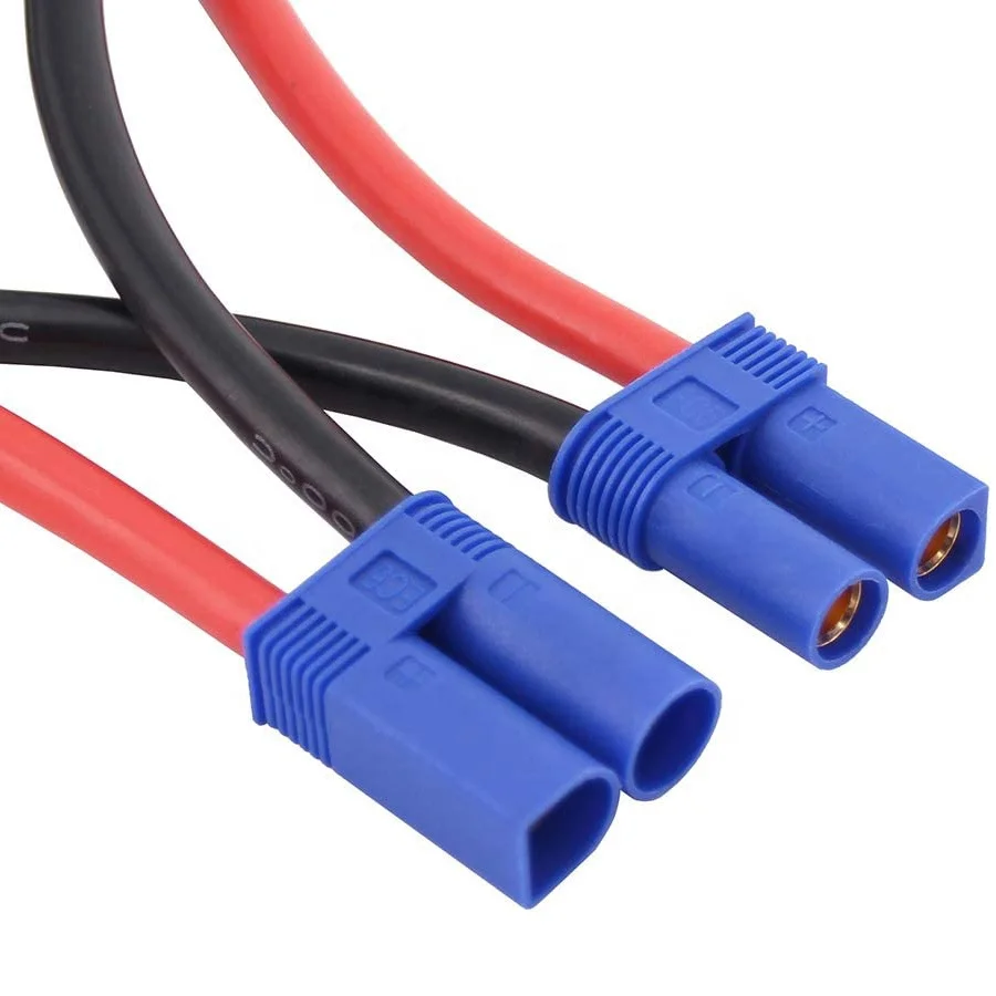 10 個 EC5 シリーズ 12AWG 100 ミリメートルシリアルワイヤーコネクタオス - メスプラスチック RC ドローンや飛行機用リポバッテリー充電器
