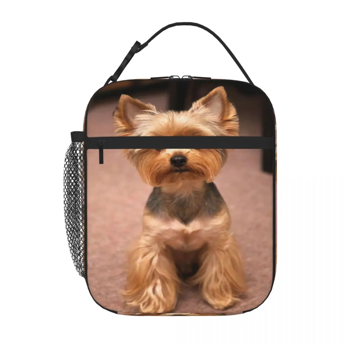 Hot Sale Yorkshire Terrier Compact Style Meal Bag Daily Outdoor Food Tote Bag