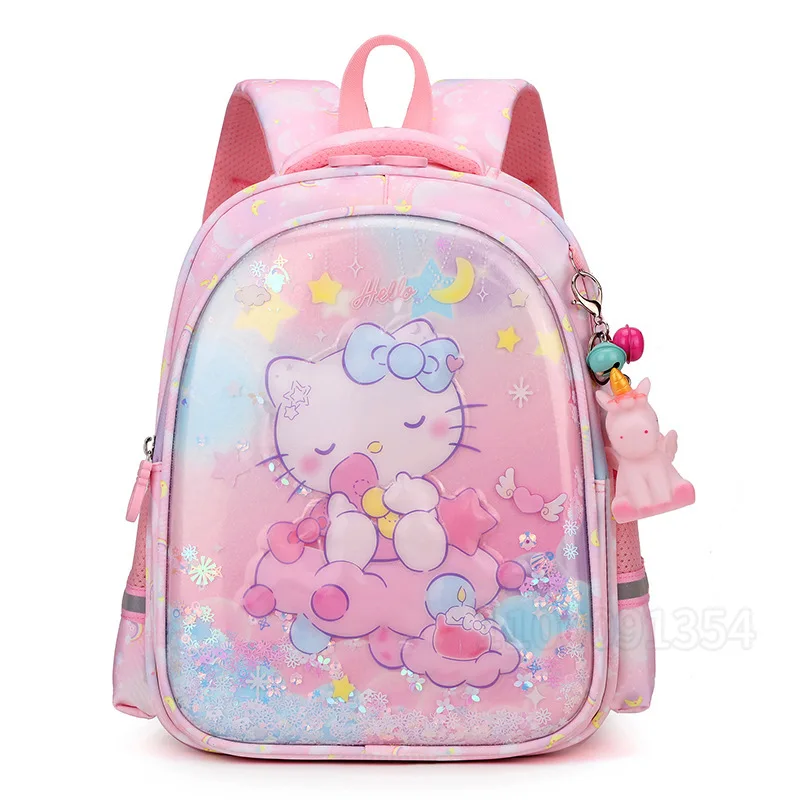 Hello Kitty New Girls School Bag Cartoon Kindergarten Girls Backpack Large Capacity Lightweight Waterproof Children's School Bag