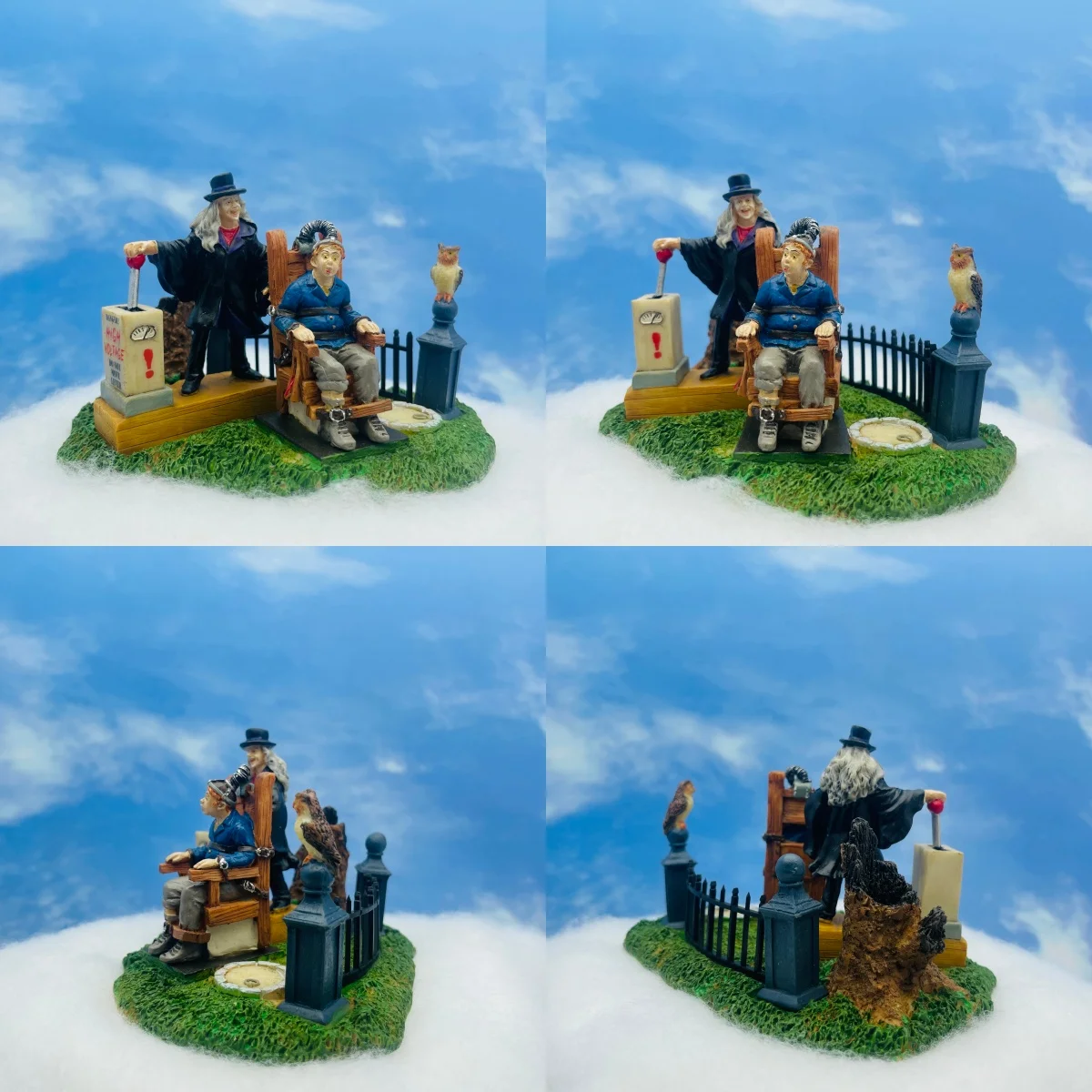 Spooky Witch & Prisoner Mini Scene Figurine, Resin Haunted Decor, Festival & Home Desktop Ornament