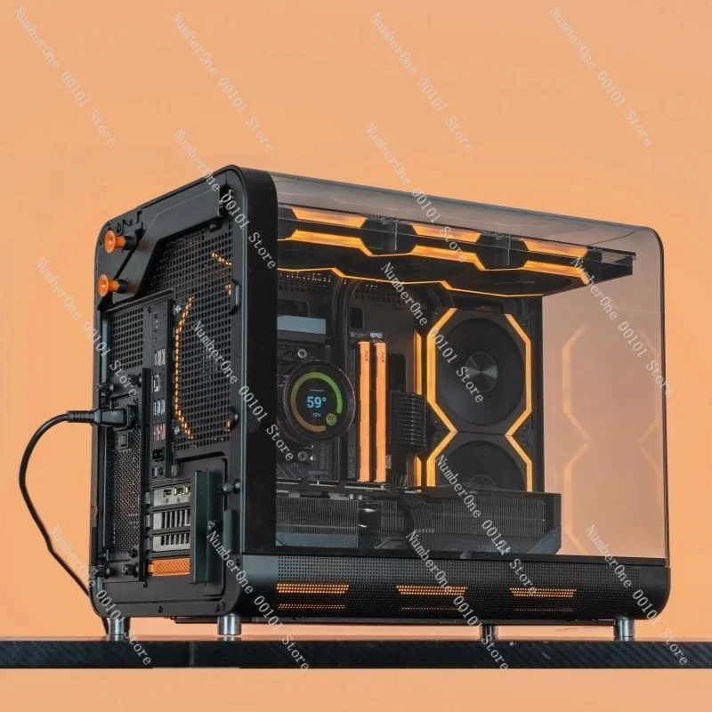 For AMD Ryzen 7 9700X RTX 5060Ti 5070Ti, Mystic Wings Style Gaming PC Desktop, Prebuilt High Performance Computer