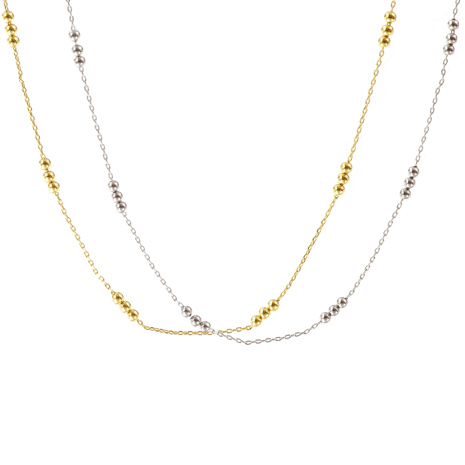 1pc Minimalist Brass Necklace Multicolor Link Cable Chain Necklace For Women Men Choker Necklace Jewelry 40cm(15.7