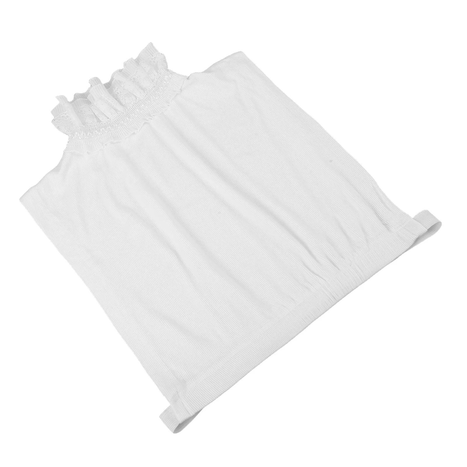 

Lace Fake Set Elegant Pleated Stand Collar For Women Hollow Lace Floral Detachable Neck Collar Vintage Ruffled Shawl Under