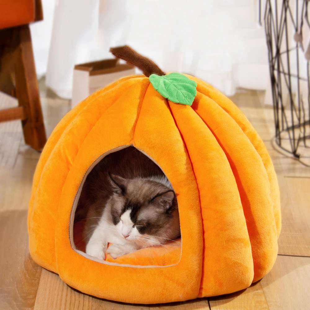 

Pet Dog pumpkin shape Cat House Foldable Warm Soft Winter Dog Bed Sofa Cave Puppy Dog House Kennel Nest For Small Dogs Cats