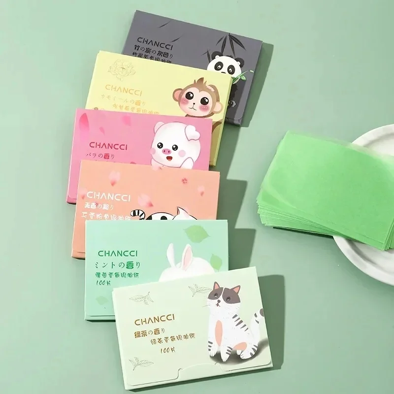 100/200 Pcs Portable Oil Blotting Sheets Facial Oil-Absorbing Paper Oil Control Face Skin Care Products For Men And Women