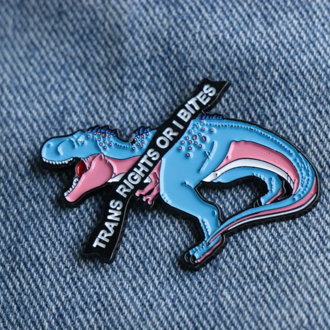 Dinosaur Enamel Brooch Pin, Fashionable Lapel Badge for Backpacks and Clothing
