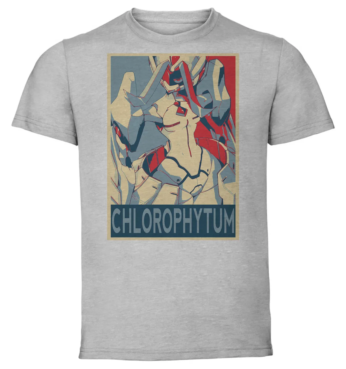 T-Shirt Unisex Grey Propaganda Darling in the Franxx  Chlorophytum