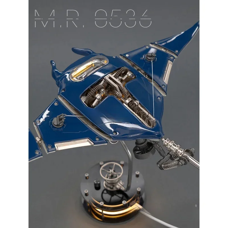 Mecha Manta Rays Devil Fish Metal Assembly Model 3D Jigsaw Simulation Movable Toys.