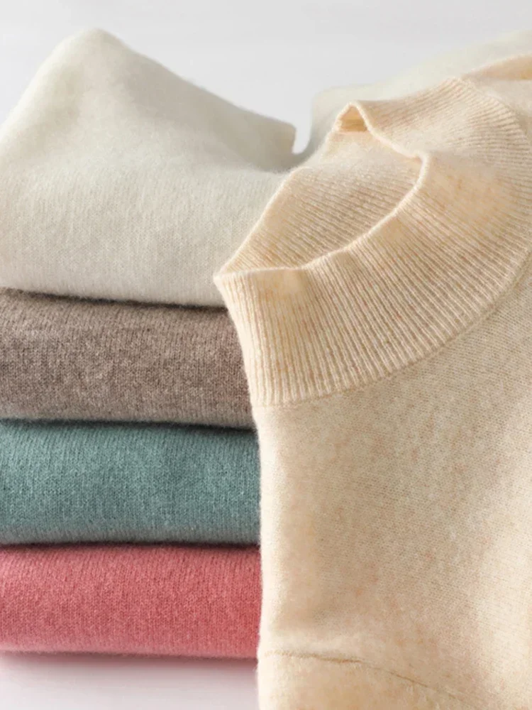 2026 Women Sweater New Knitting Pullover Long Sleeve Bottom Shirt Slim Turtleneck Sweaters Autumn Winter Soft Blouse Jumpers