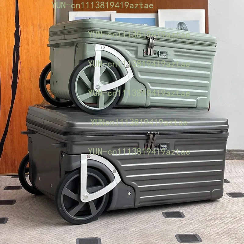 24-inch Side-Open Suitcase with Oversized Wheels Luggage for Travel Compact Yet Spacious Packing Organization