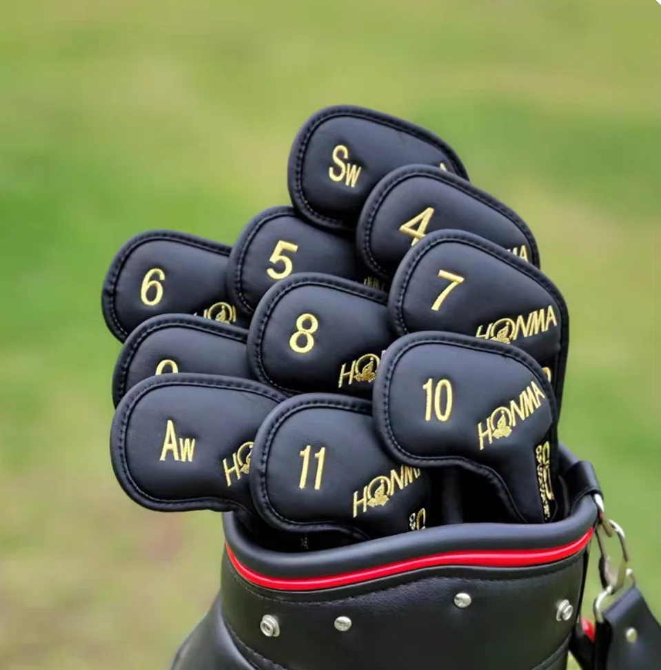 honma-golf-iron-head-covers-set-korean-style-magnetic-closure-club-head-covers-for-irons-wedges-sand-wedge-golf-accessories