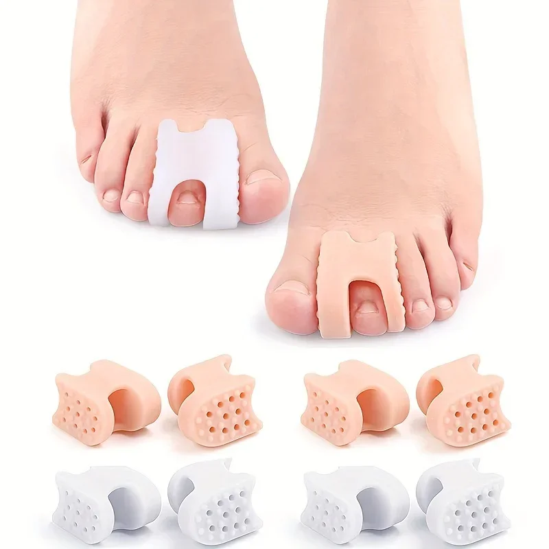 Two soft rubber toe spacers suitable for both men and women, a big toe spacer, and a toe pad for daily use image 2
