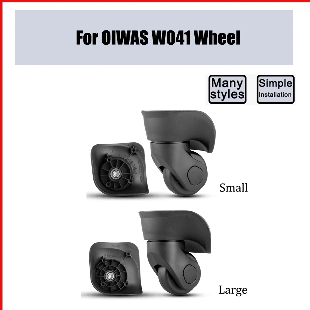 

For OIWAS W041 Trolley Case Wheel Pulley Sliding Casters Universal Luggage Wheel Silent Smooth Wear-resistant Black