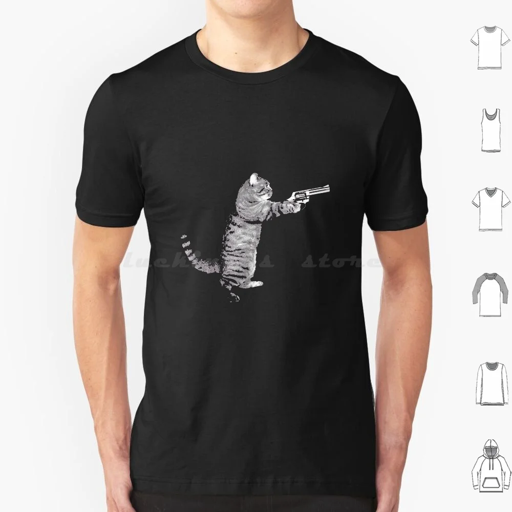 

Gun Kitty Funny Cat T Shirt 6xl Cotton Cool Tee Th Aunt Xmas I Family Big Wife Bday Youths Stepdad Uncle Wedding My Daughter
