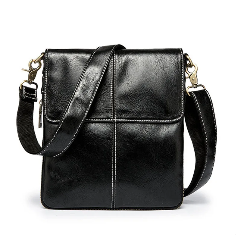 Zakelijke Casual Schoudertas Voor Heren Luxe Pu Lederen Crossbody Tas Mannelijke Kleine Sling Tas Mode Ipad Handtassen