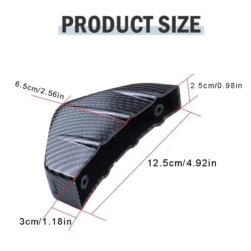 4pcs Universal ABS Car Modified Rear Bumper Diffuser Spoiler Rear Bumper Lip Diffuser Anti-collision Accessories included