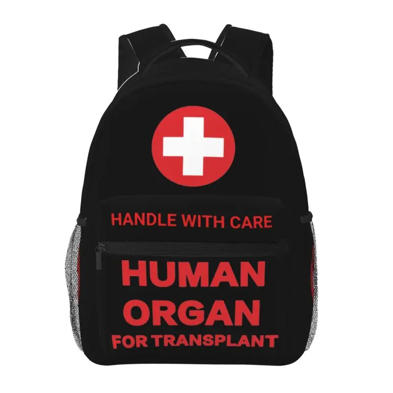 Funny Human Organ for Transplant Print Laptop Backpack Unisex Large Capacity Travel Backpack Student Shoulder Bag School Bookbag