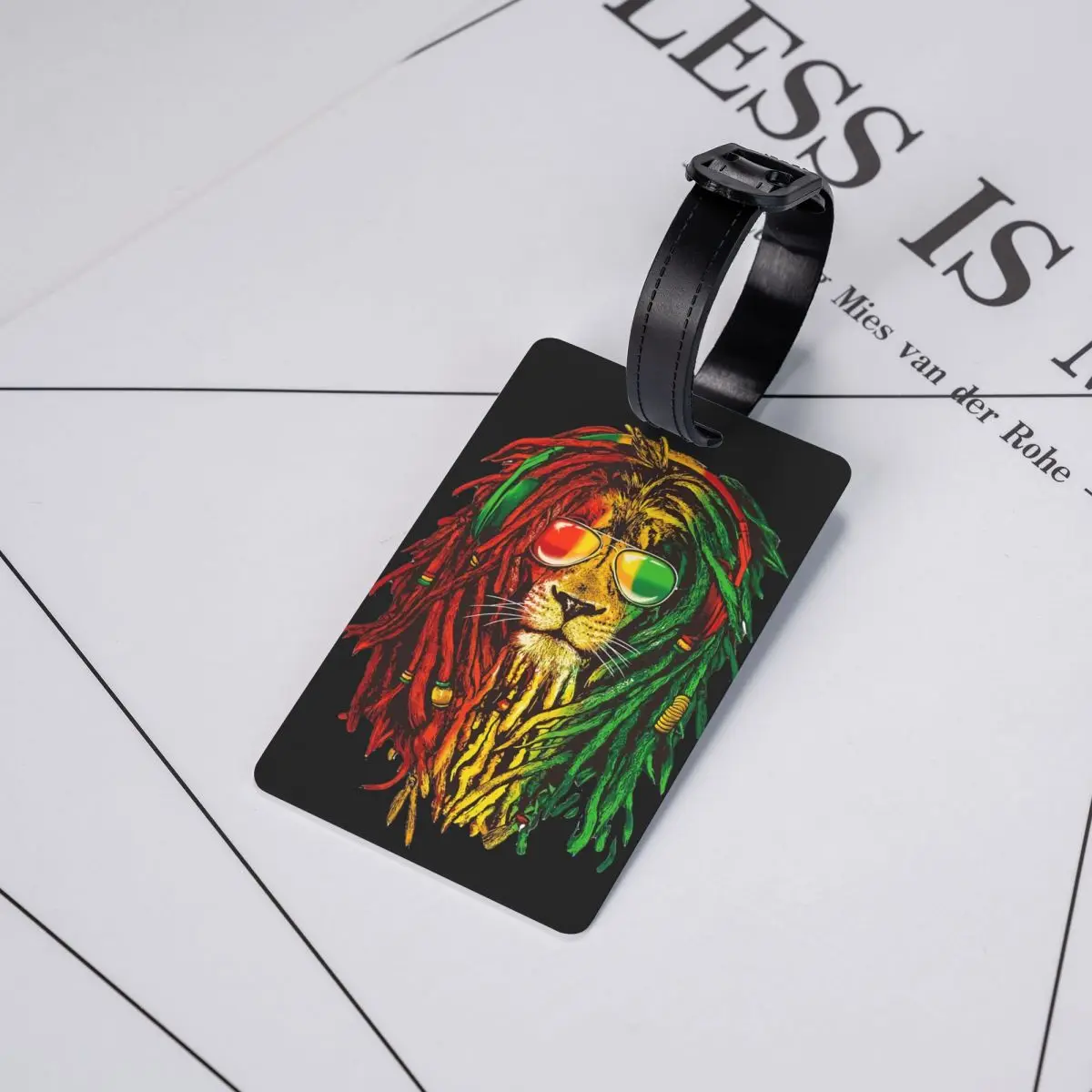 Raffia bandeira para mala de viagem, rasta, leão, floresta tropical, passaporte capa, cartão de identificação, personalizado