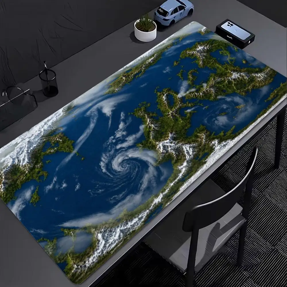 Fantasy Island Ocean World Terrain Map XXL Gaming Mouse Pad Non-Slip Rubber Keyboard Pad Desktop Office Computer Desk Mats