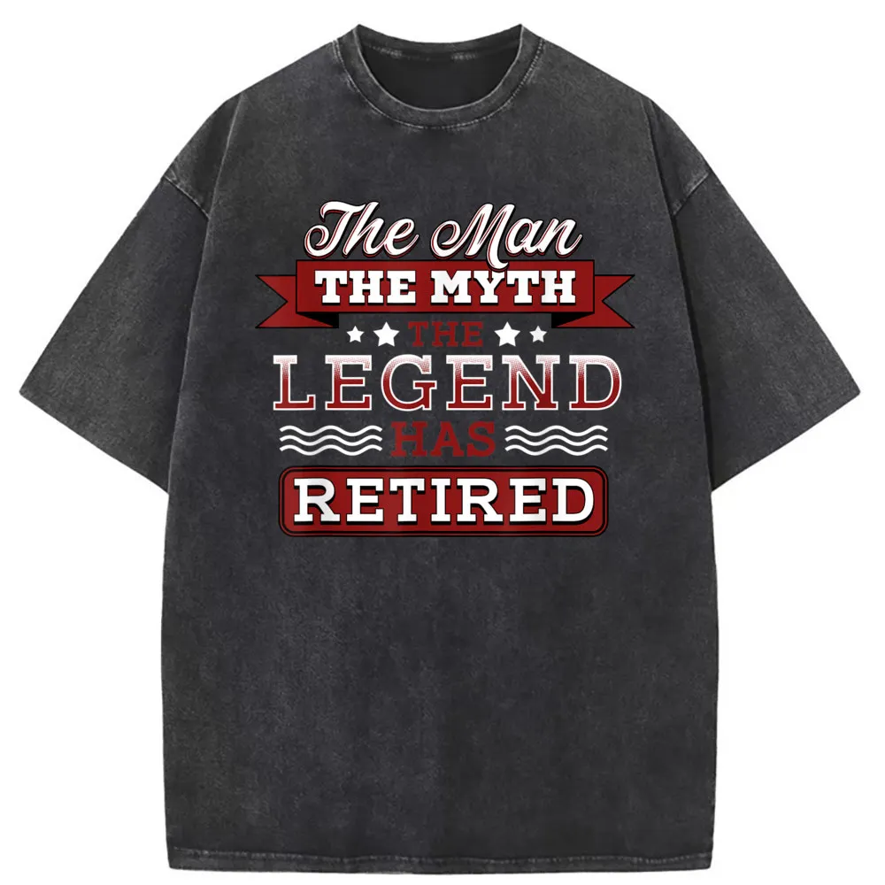 The Man Myth Legend Has Retired Man Funny Retirement T-shirts Sportswears Father Day Designer Geek Long Sleeve Men Sweatshirts