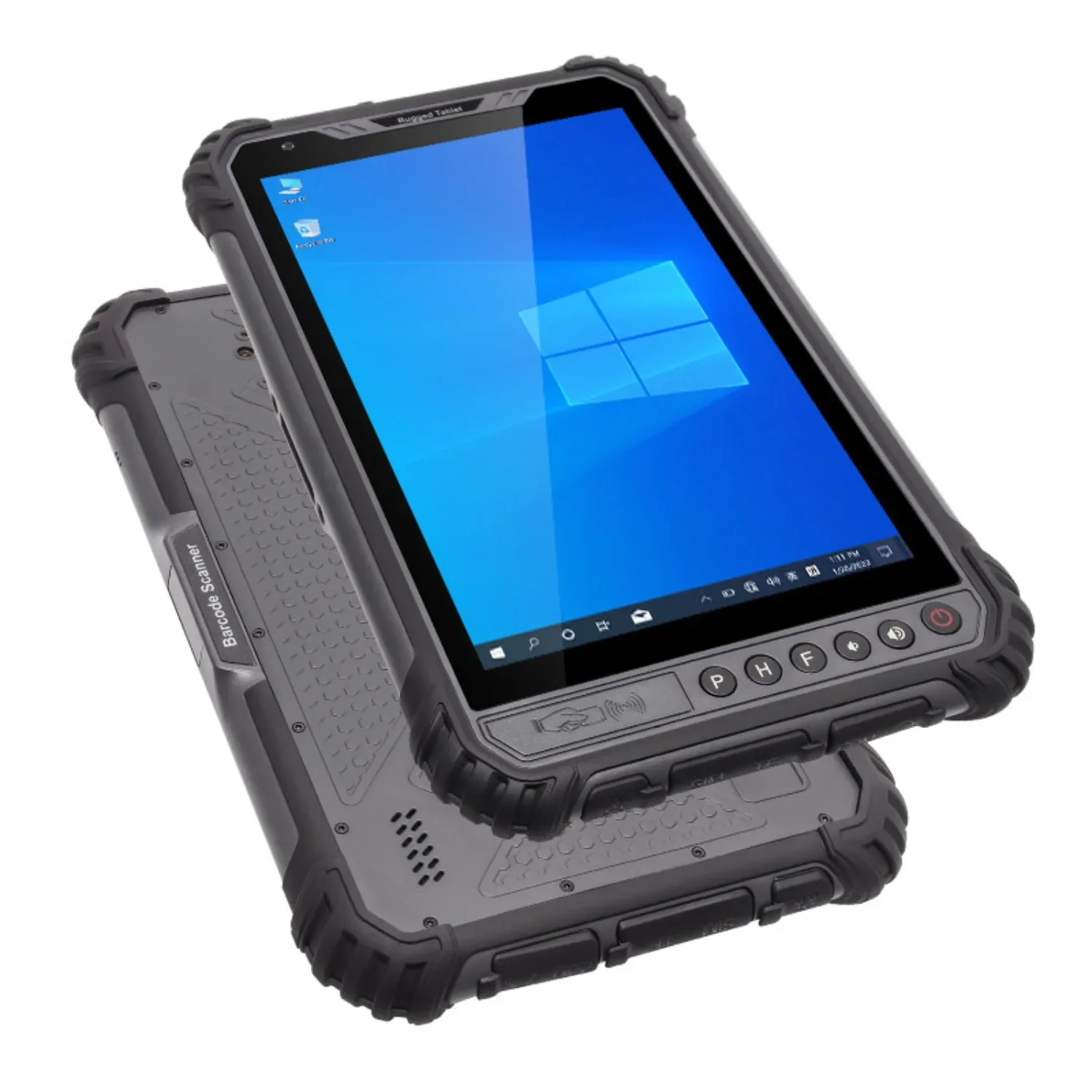 UNIWA WinPad W801 4G Rugged Tablets 8” FHD 8GB+256GB 13MP 5000mAh IP65 Industrial Windows Intel I5 Black Flatbed NFC GPS GLONASS