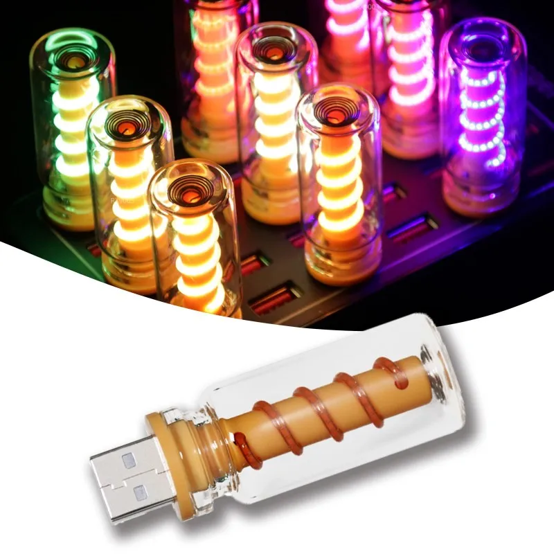 

Автомобильный USB-светильник 5В с сенсорным управлением, регулируемой яркостью, светодиодная лампа-филамент, подключаемый и готовый к использованию, декоративный атмосферный светильник