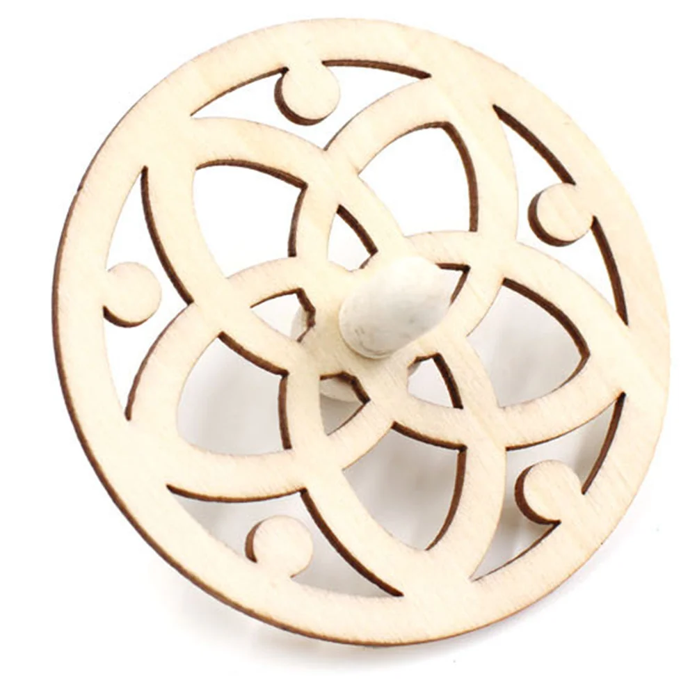 10 pçs de madeira natural girando topo sem pintura diy crianças giroscópio brinquedo para o desenvolvimento habilidades criatividade exercício