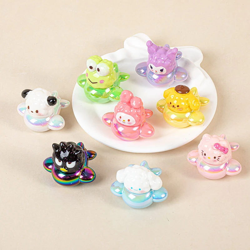 1 ชุดมินิเครื่องบิน Sanrio เครื่องประดับ Hello Kitty Kuromi Melody Cinnamoroll Figurine Desktop Decor Surprise กระเป๋าอุปกรณ์เสริม