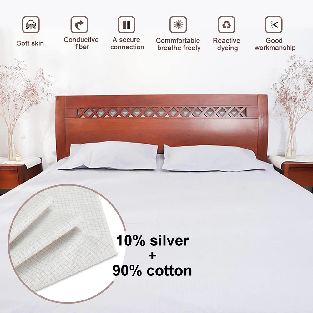 Grounding Sheet 5% Silver Fiber Conductive Organic Grounding  Sleep 27x52in Anti-static Organic Grounding Mat Radiation Proof