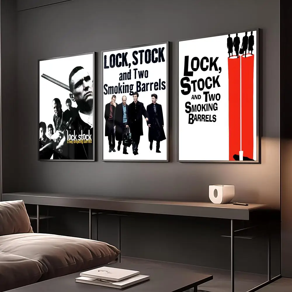 L-Lock, S-Stock and Two S-Smoking Barrels Poster HD Art Sticky Wall Waterproof Home Living Room Bedroom Bar Aesthetic Decoration