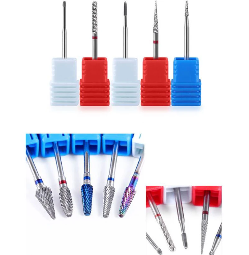 مسمار تلميع رئيس التنغستن كربيد أدوات الأظافر صالون الأظافر مانيكير إزالة ملحقات الأظافر أدوات الجمال مسمار لقمة ثقب