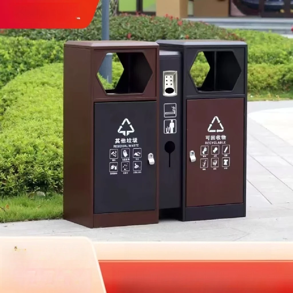 

Outdoor Stainless Steel Trash Can, Large Size, Scenic Area/Municipal/Park/Residential Sanitary Classification Dustbin