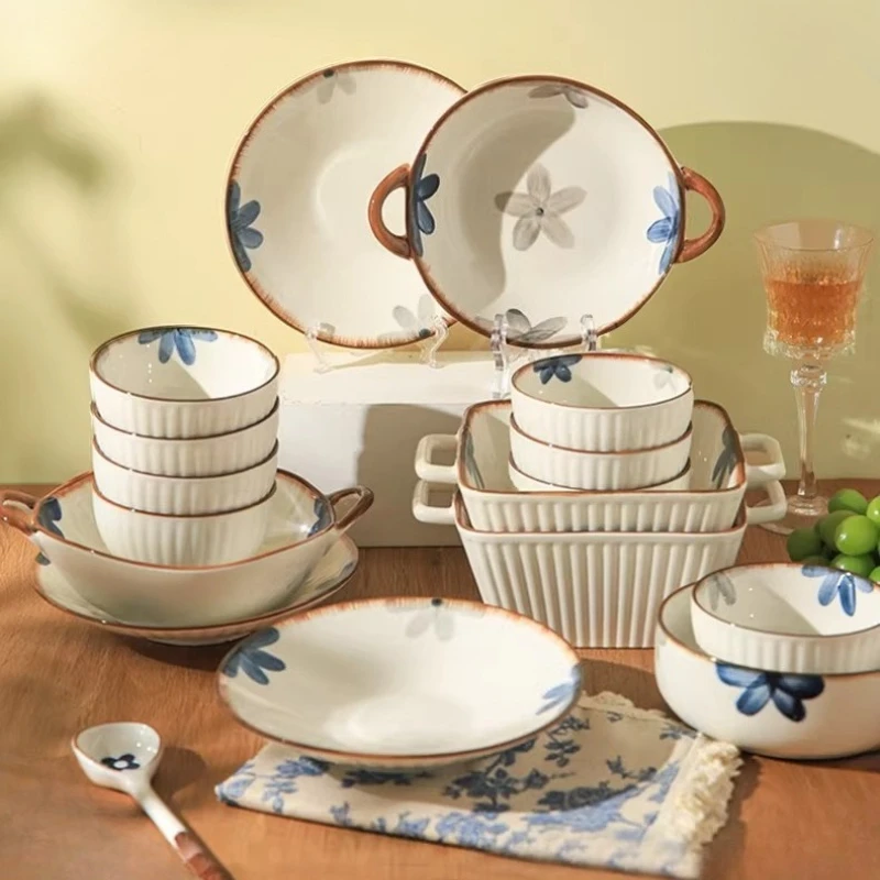 

Эстетичные уникальные обеденные сервизы: дизайнерские наборы для дня рождения и Рождества, роскошные кухонные наборы посуды, элегантные керамические столовые приборы Vajilla Ceramica