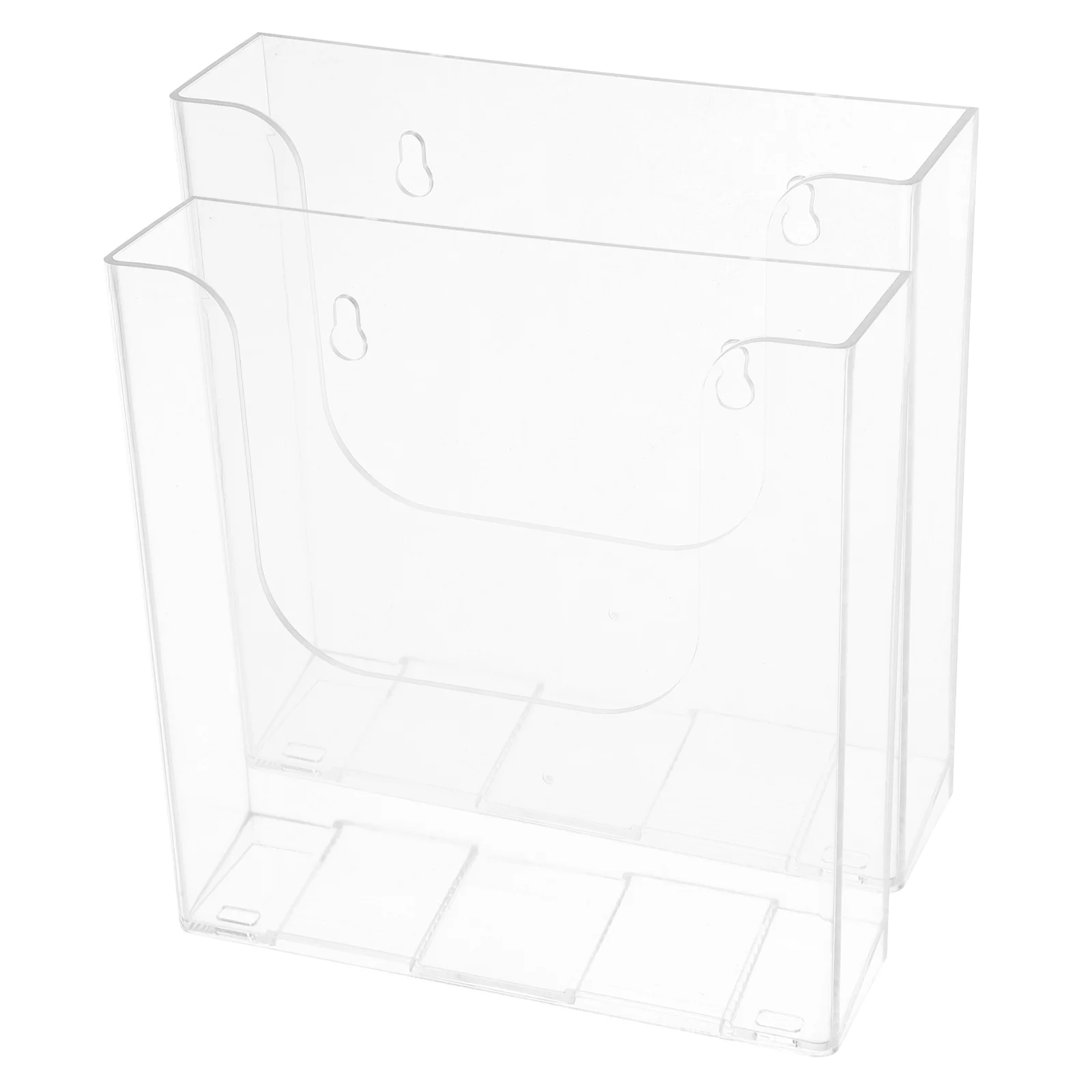 منظم ورق معلق مكون من قطعتين من حامل الملفات الشفاف وحامل المجلات العمودي وحامل عرض الطاولة للمكتب المنزلي