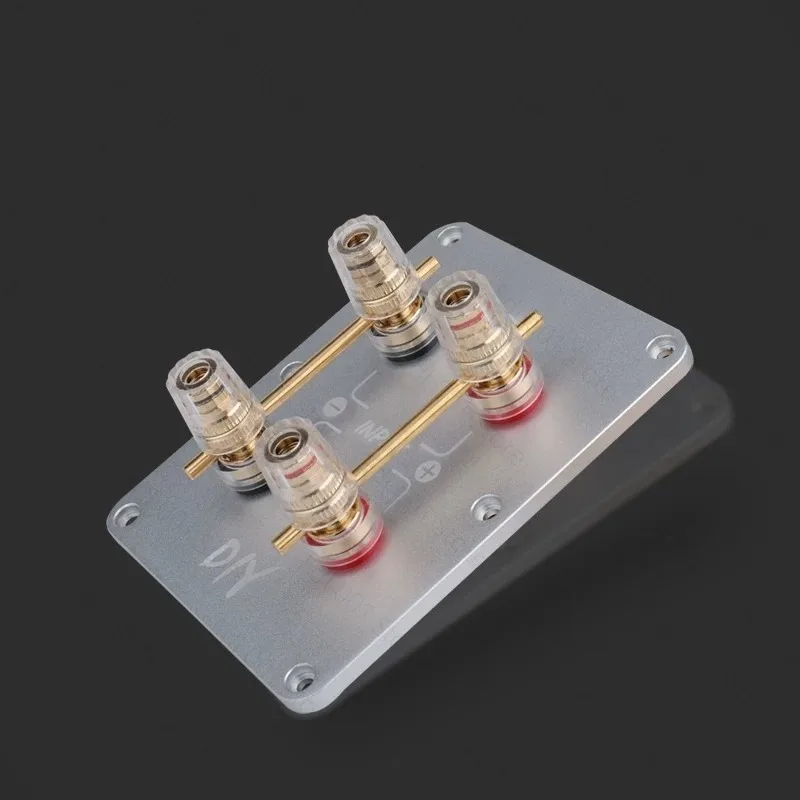 4-position junction box, pure copper gold-plated terminal box, dual line split tone junction board, 4-position audio accessories
