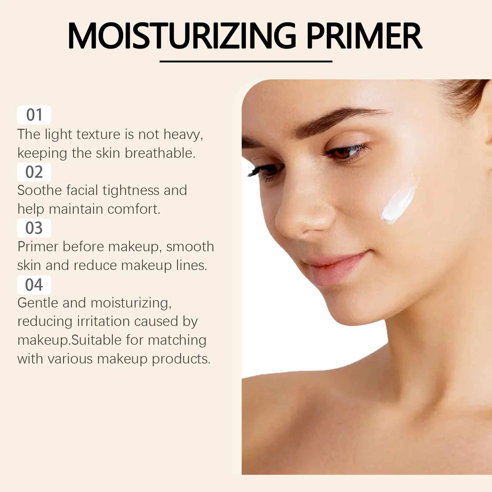 Moisturizing Makeup Primer Long Lasting Hydration Brighten Skin Tone Relieve Dryness Soothe Redness Refresh Face Primer Makeup